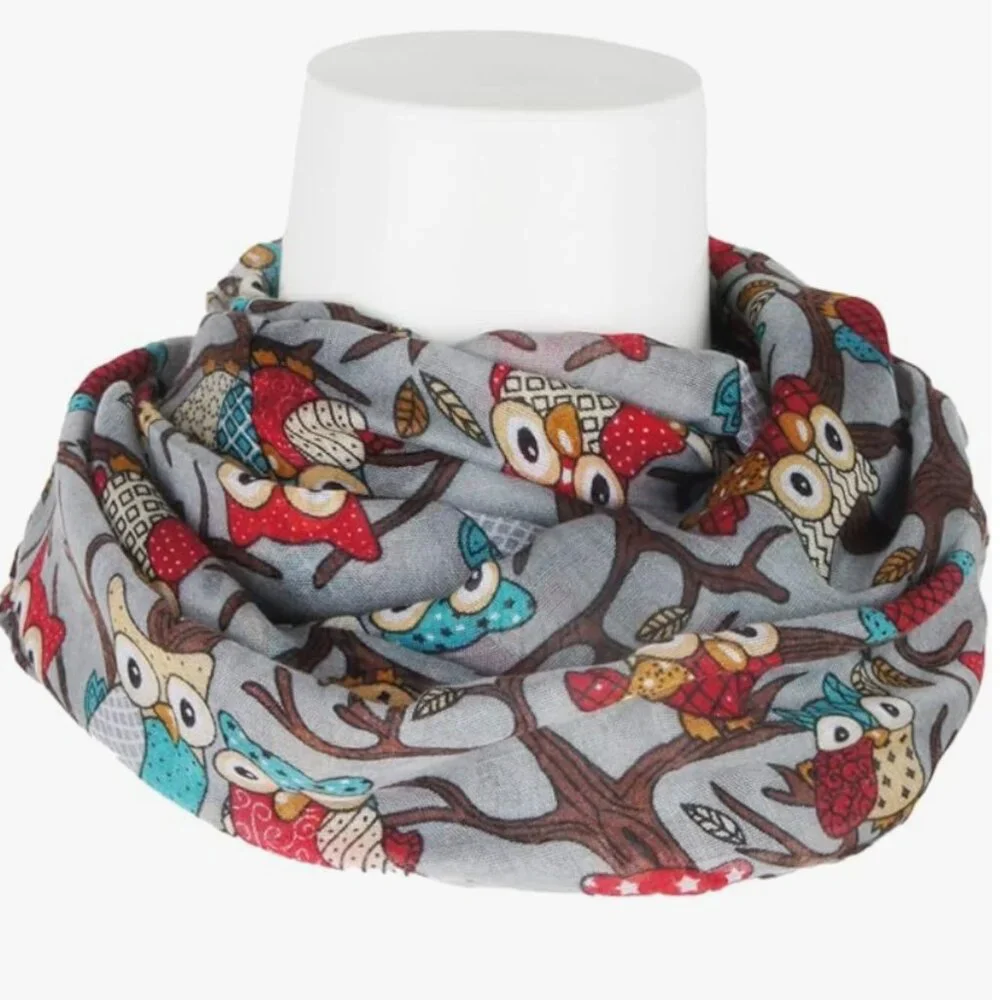 Owls Fall Winter Soft Lightweight Scarf